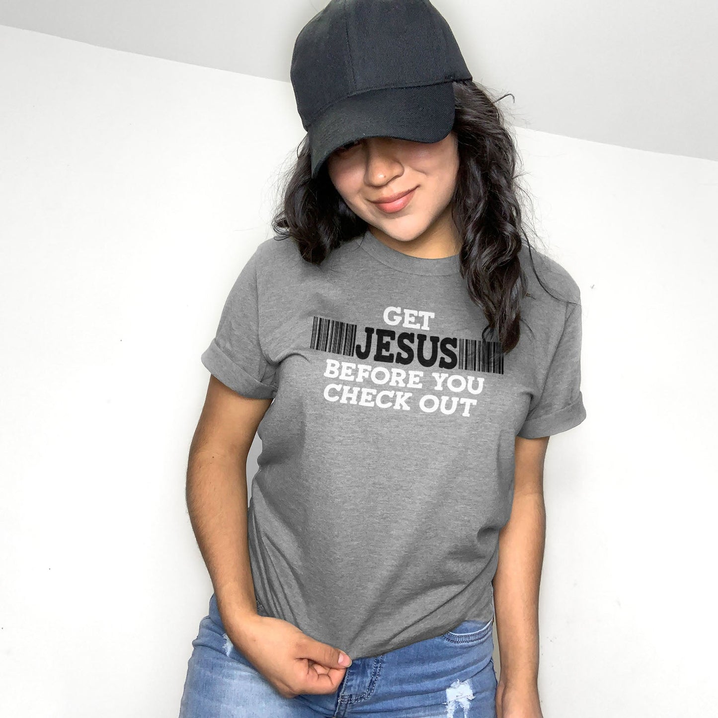 Get Jesus Before You Check Out Tee Shirts For Women - Christian Shirts for Women - Religious Tee Shirts