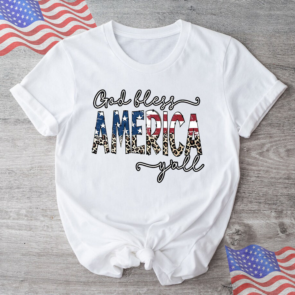 God Bless America Y All Shirt - 4th Of July Shirt - USA Shirt - American Flag - Shirt For Women - Ciaocustom