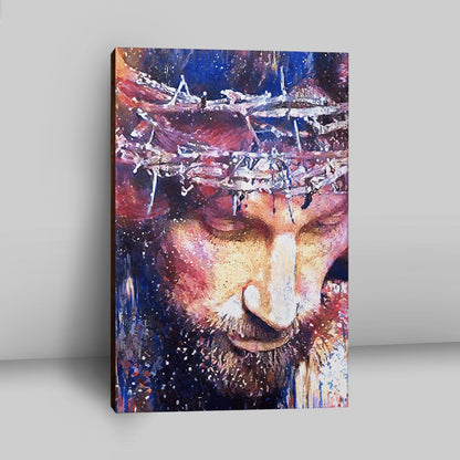 Jesus With Crown Of Thorns Canvas Prints - Jesus Christ Canvas Art - Christian Wall Decor