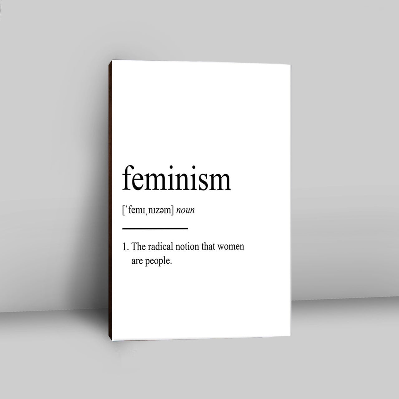 Feminism Definition Canvas Wall Decor - Decoration For Home, Apartment, Bedroom, Living Room, Dorm - Gift For Women