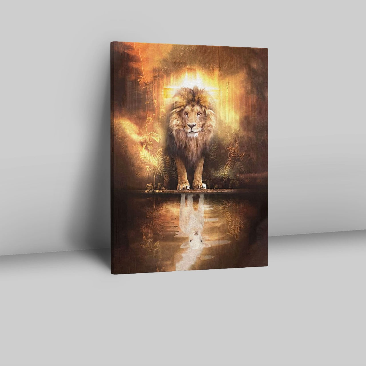 Lion And Lamb Lion And Lamb Picture Canvas Prints - Bible Verse Wall Decor - Scripture Wall Art