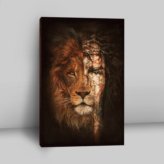 Jesus And The Lion Of Judah Canvas - Christian Wall Art - Religious Home Decor