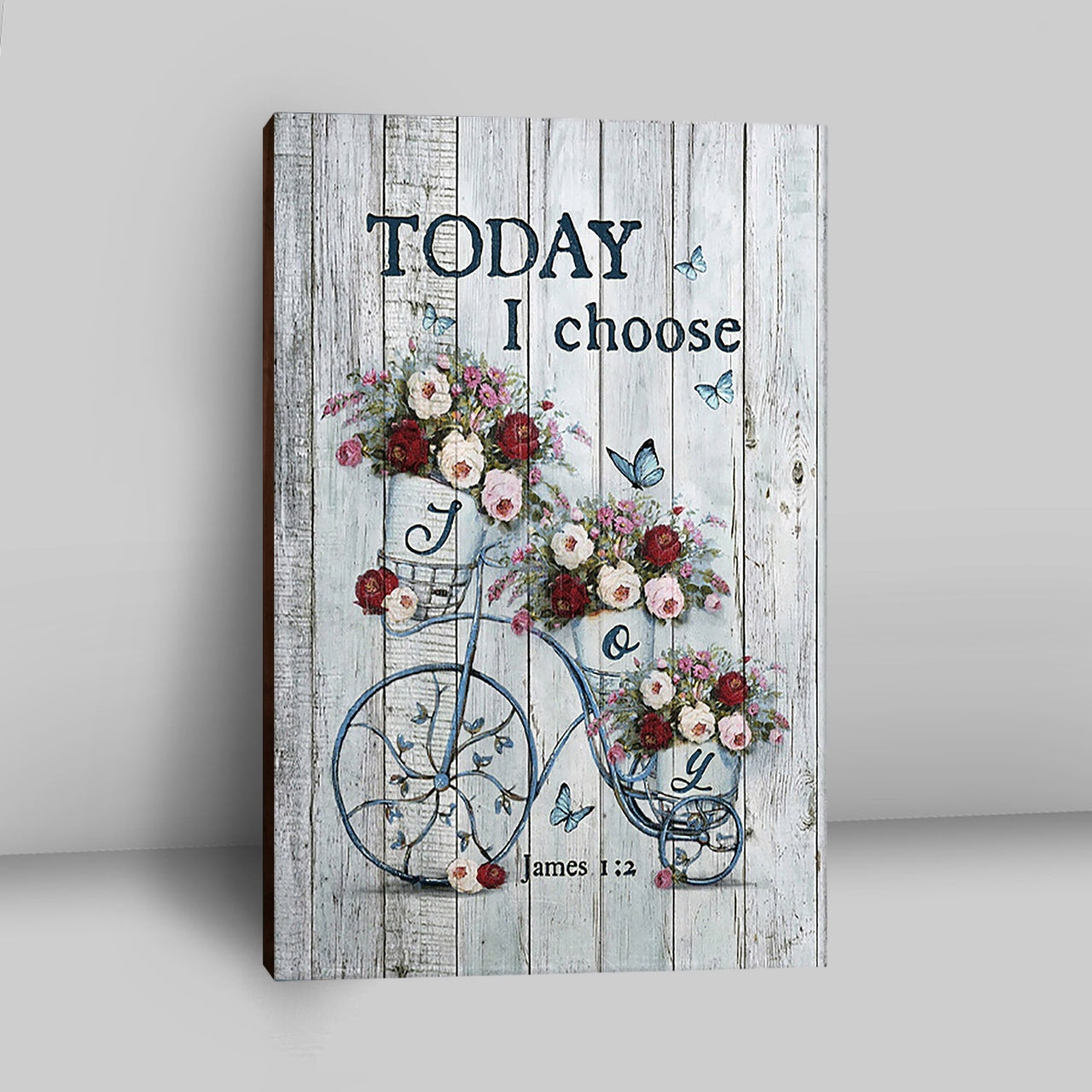 Gorgeous Roses Today I Choose Joy Canvas - Christian Wall Art - Religious Home Decor