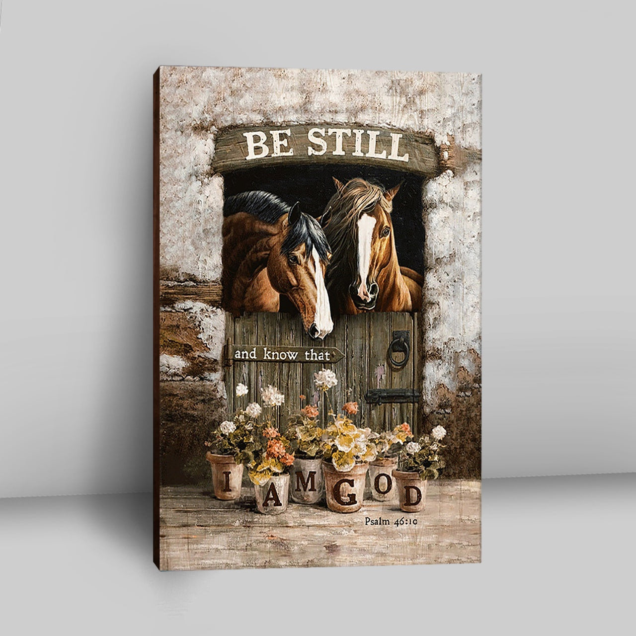 Horse Be Still And Know That I Am God Canvas Wall Art - Christian Wall Canvas - Gift For Horse Lover