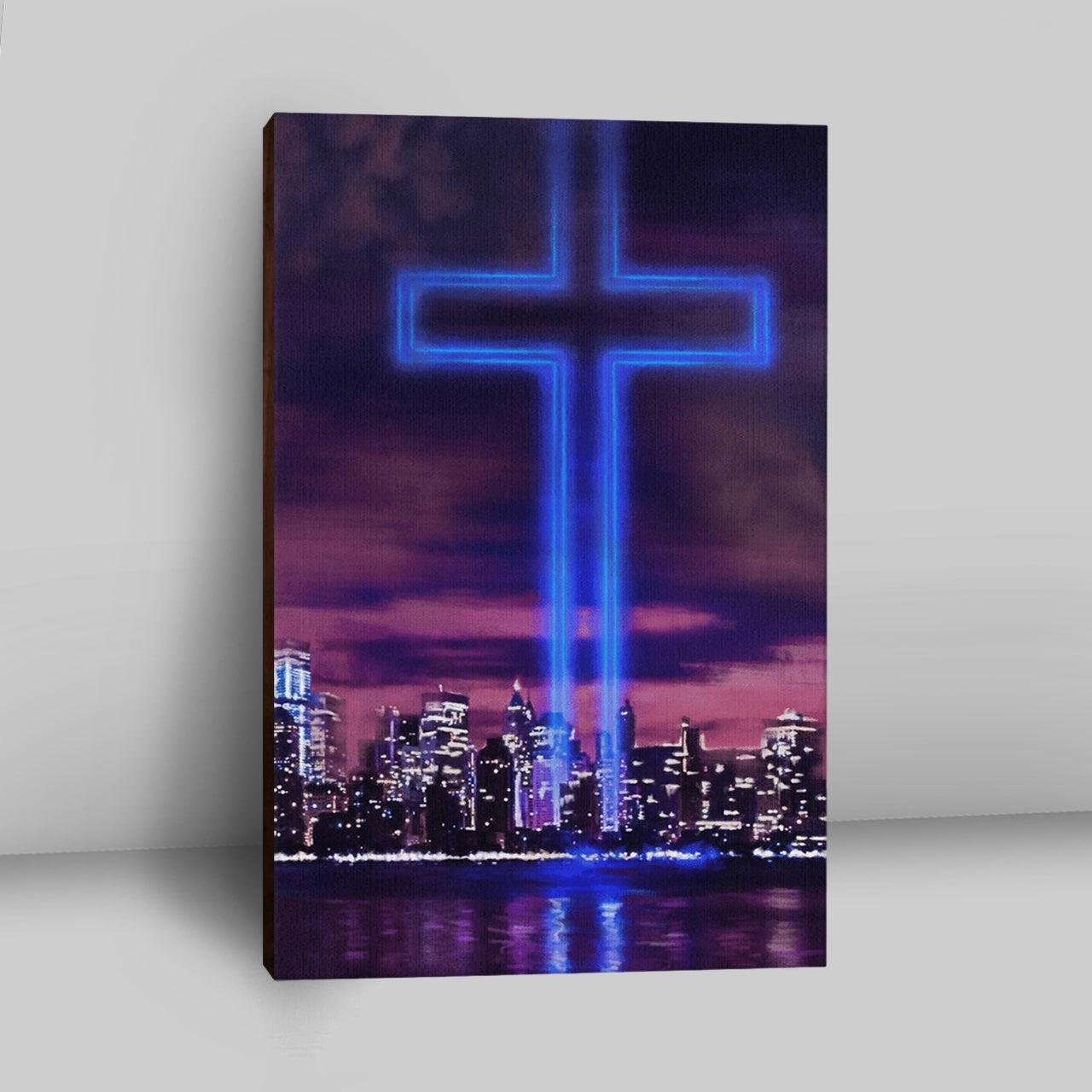 Jesus Cross World Trade Center Building Canvas Prints - Jesus Christ Canvas Art - Christian Wall Decor