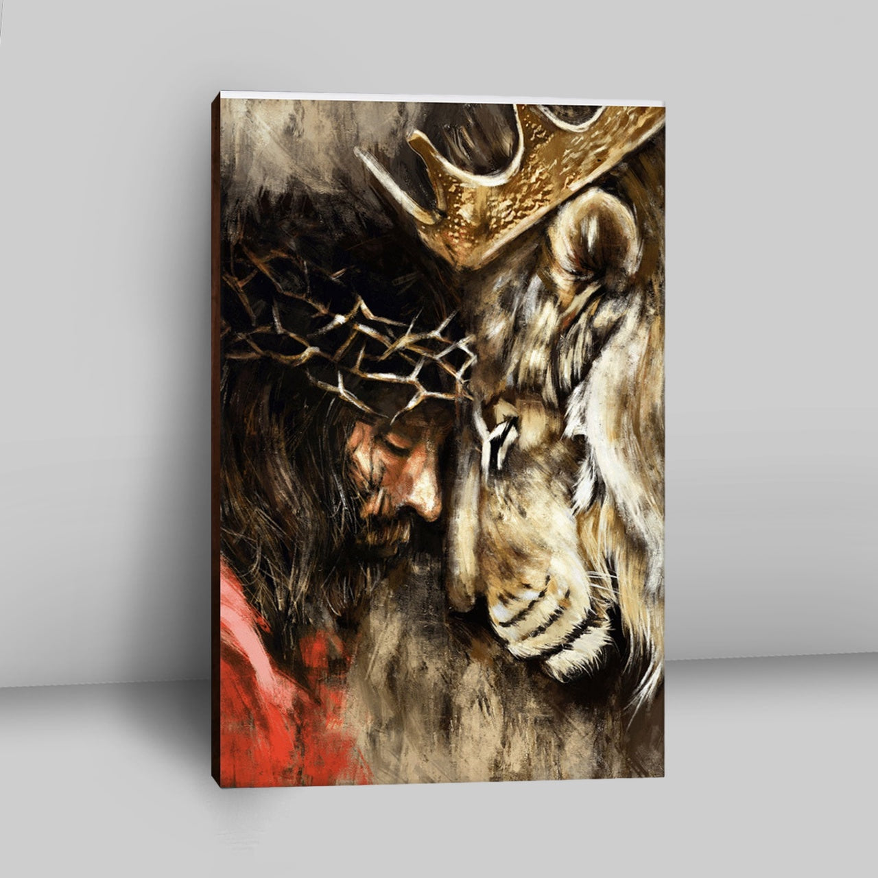 Jesus And Lion Canvas Prints - Jesus Christ Canvas Art - Christian Wall Decor