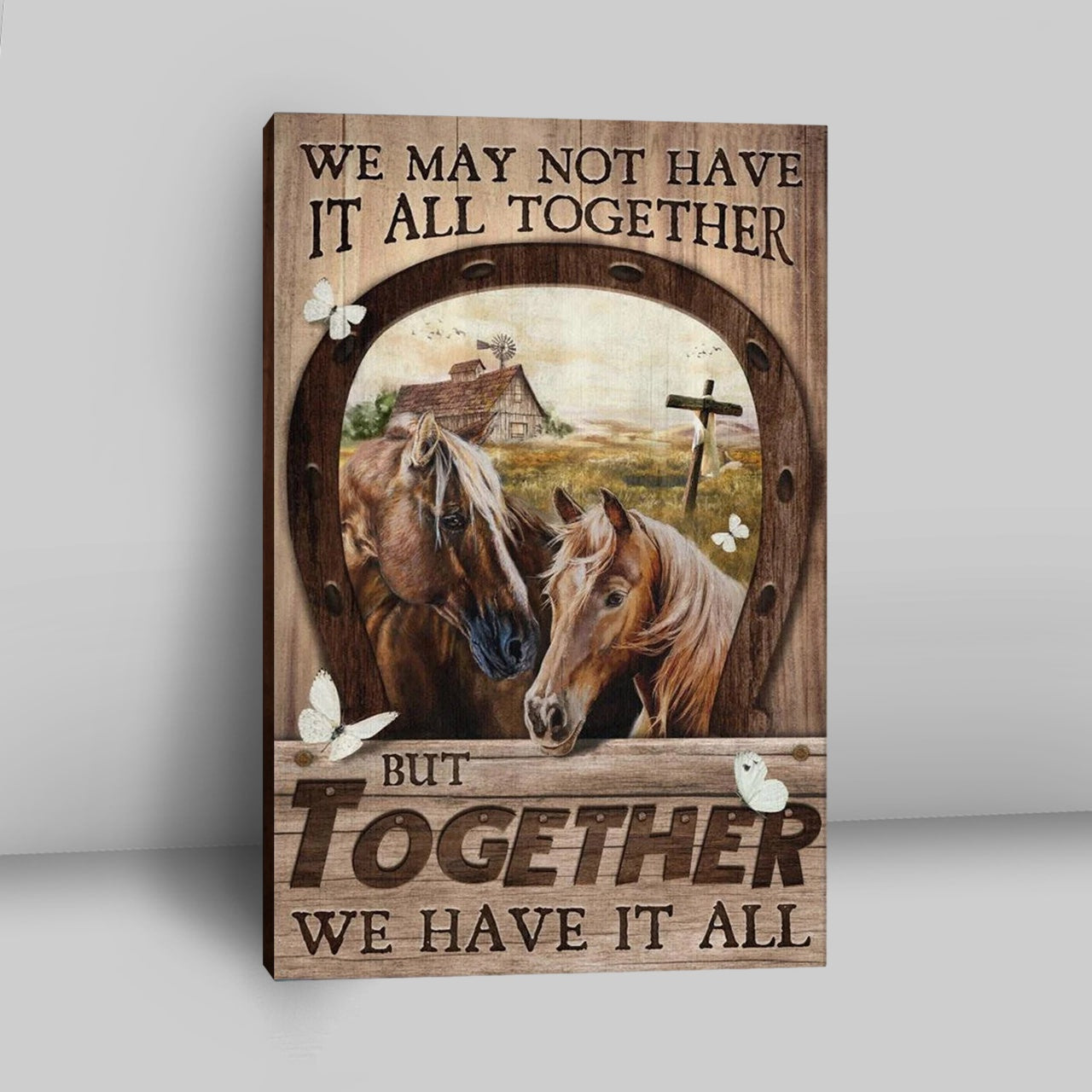 Horse We May Not Have It All Together Canvas Wall Art - Christian Wall Art Decor - Religious Canvas Prints