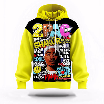 2Pac All Eyez On Me Poster Style 3D Hoodie, Rapper 3D Hoodie, Rap Legends Hoodie