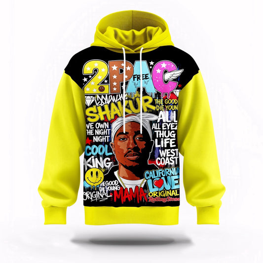 2Pac All Eyez On Me Poster Style 3D Hoodie, Rapper 3D Hoodie, Rap Legends Hoodie