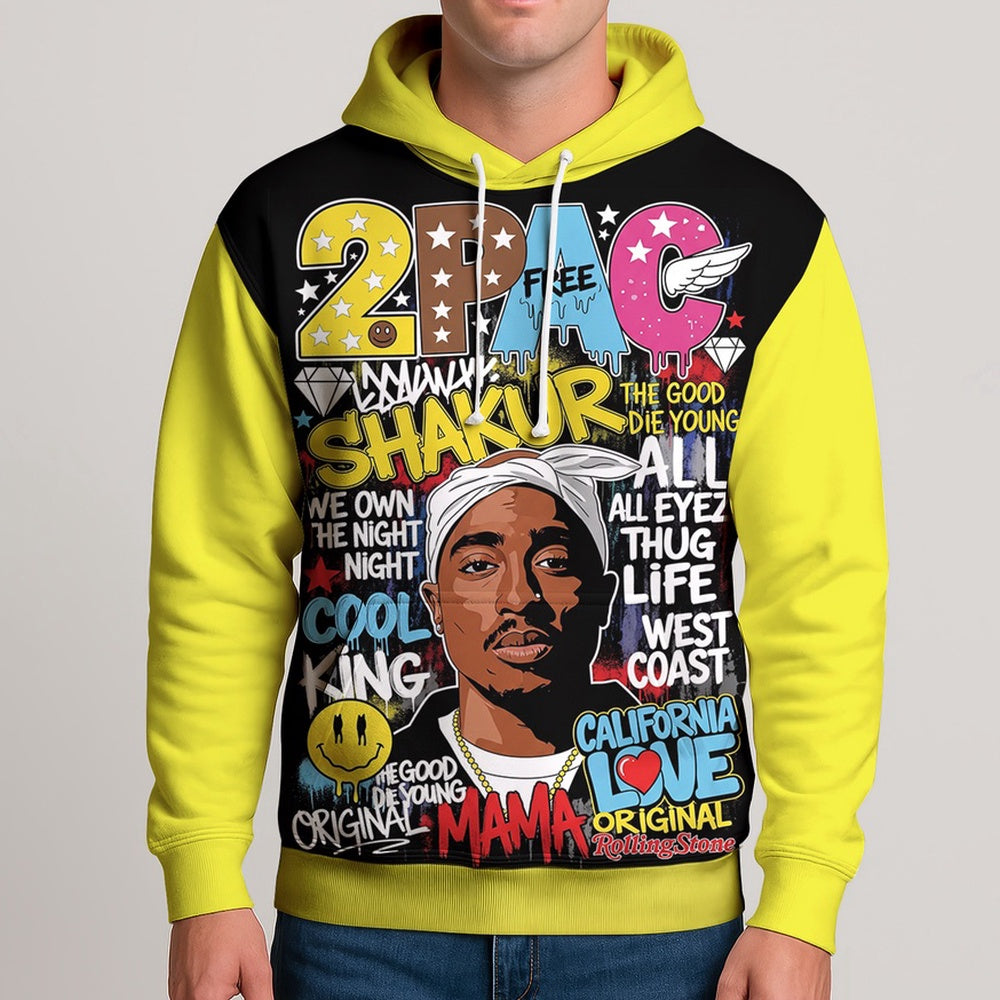 2Pac All Eyez On Me Poster Style 3D Hoodie, Rapper 3D Hoodie, Rap Legends Hoodie