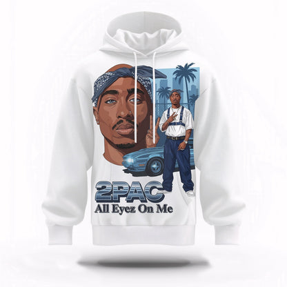 2Pac All Eyez On Me Street 3D Hoodie, Rapper 3D Hoodie, Rap Legends Hoodie