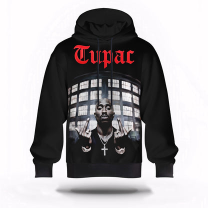 2Pac West Coast Icon Graphic 3D Hoodie, Rapper 3D Hoodie, Rap Legends Hoodie