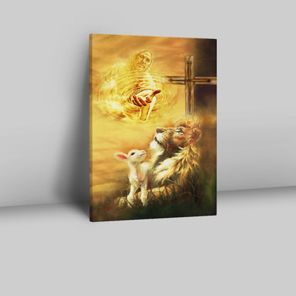 Jesus Christ - Lamb Of God & Lion Of Judah Canvas Prints - Bible Verse Wall Decor - Scripture Wall Art