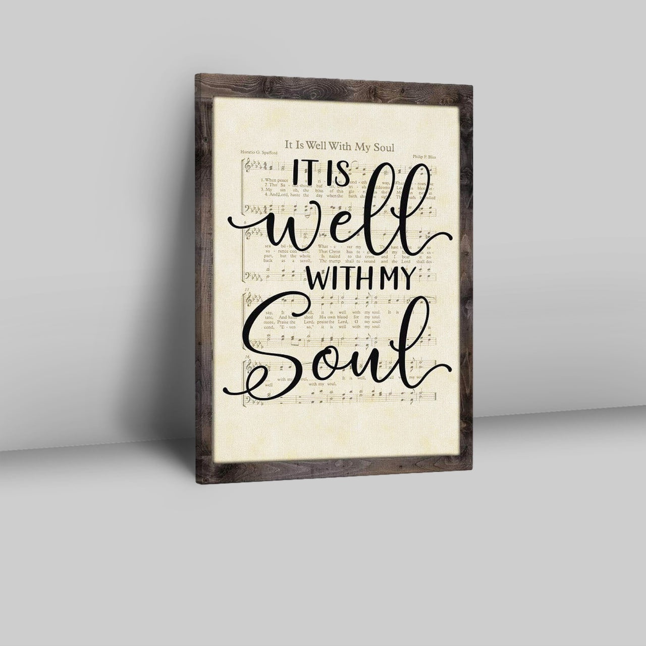 It Is Well With My Soul Hymn Sheet Music Christian Canvas Prints - Bible Verse Wall Decor - Scripture Wall Art