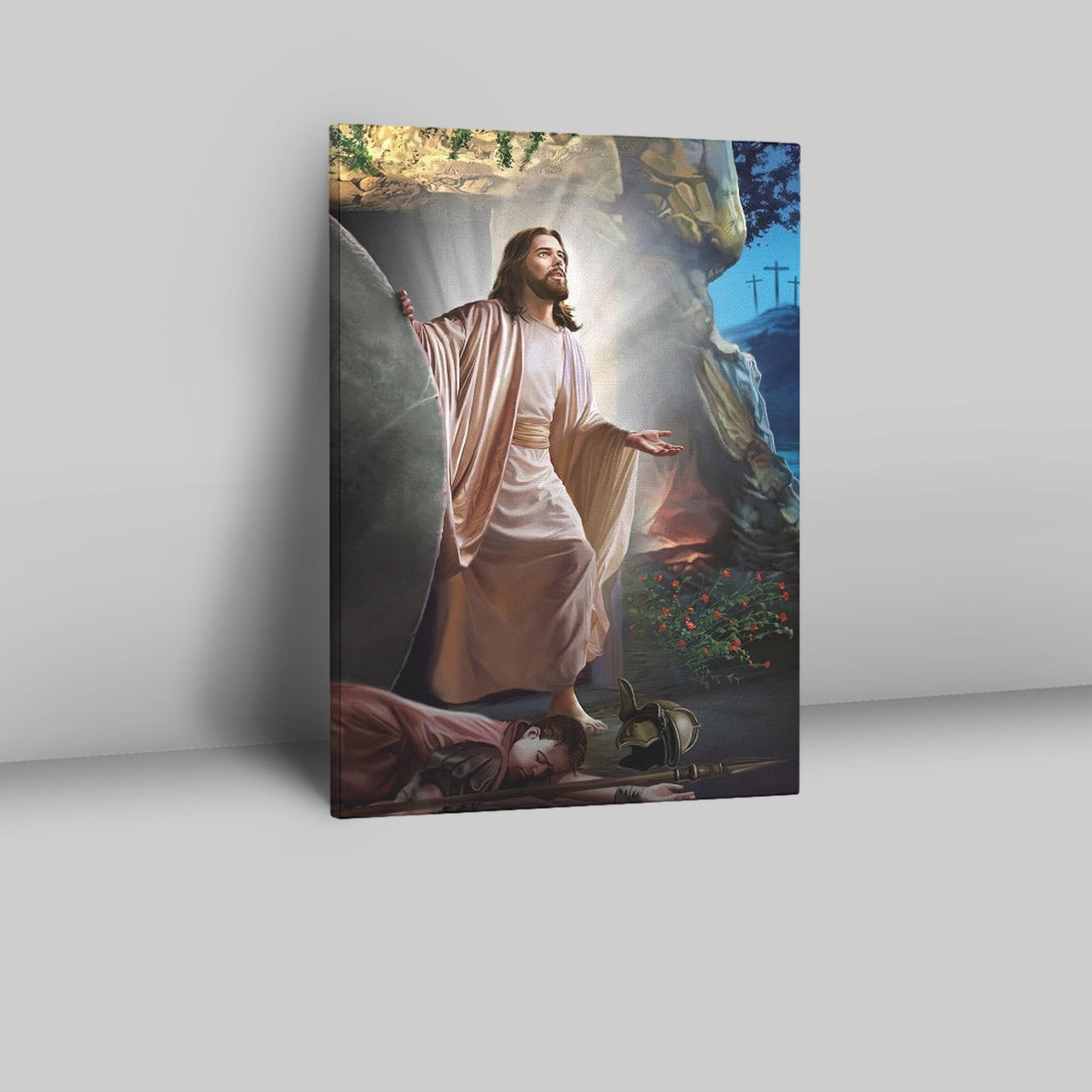 Jesus Walking Out Of Tomb Canvas Pictures - Jesus Art Prints - Jesus Art - Christian Home Decor