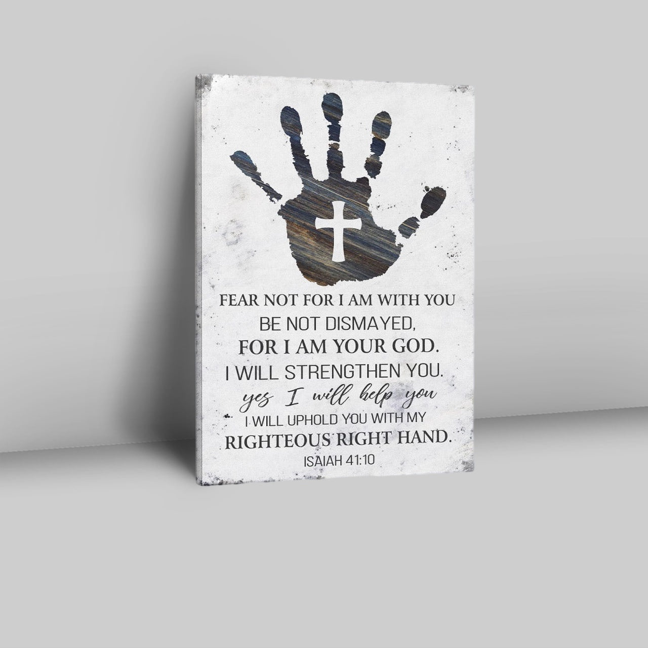 Isaiah 4110 Wall Art Fear Not For I Am With You Canvas Wall Art - Bible Verse Wall Decor - Scripture Wall Decor