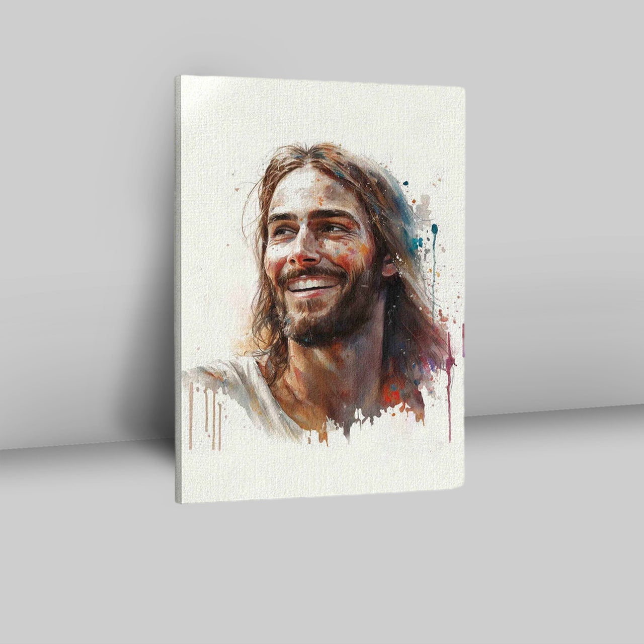 Jesus Smiling Canvas Pictures - Jesus Art Prints - Jesus Art - Christian Home Decor