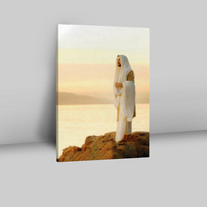 Jesus On Mountain Canvas Wall Art - Jesus Pictures - Christian Wall Decor - Jesus Canvas Art