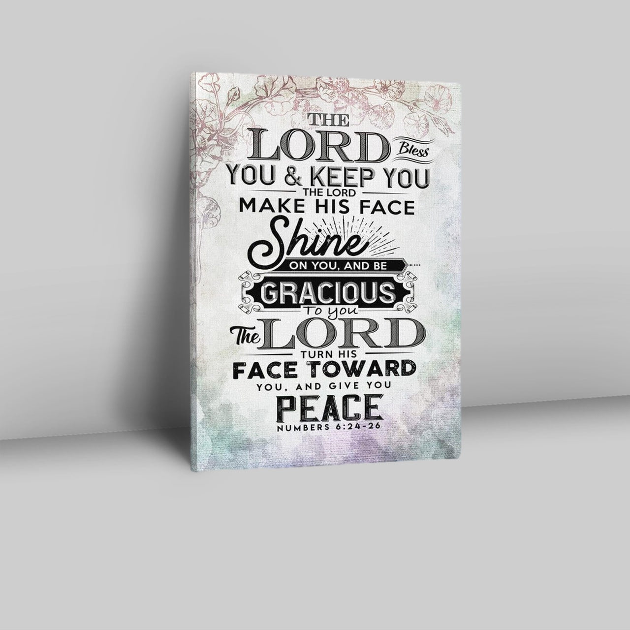 Bible Verse Numbers 624-26 The Lord Bless You And Keep You Canvas Prints - Bible Verse Wall Decor - Scripture Wall Art