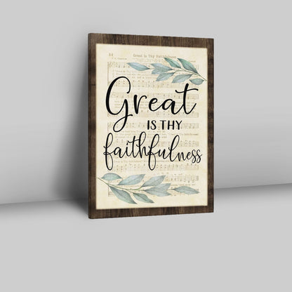 Great Is Thy Faithfulness Christian Hymns Canvas Prints - Bible Verse Wall Decor - Scripture Wall Art