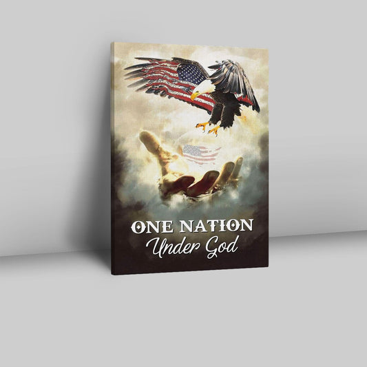 One Nation Under God Canvas Prints - Bible Verse Wall Decor - Scripture Wall Art