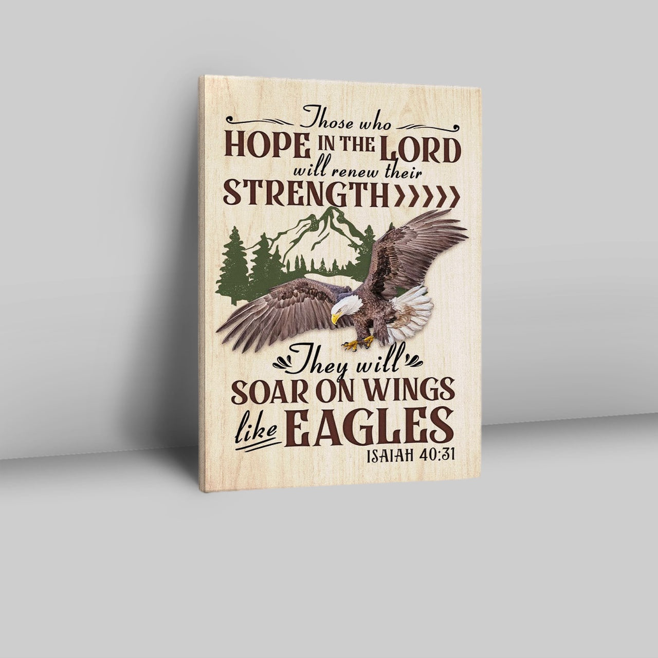 Isaiah 4031 Eagle Mountain Those Who Hope In The Lord Canvas Prints - Bible Verse Wall Decor - Scripture Wall Art
