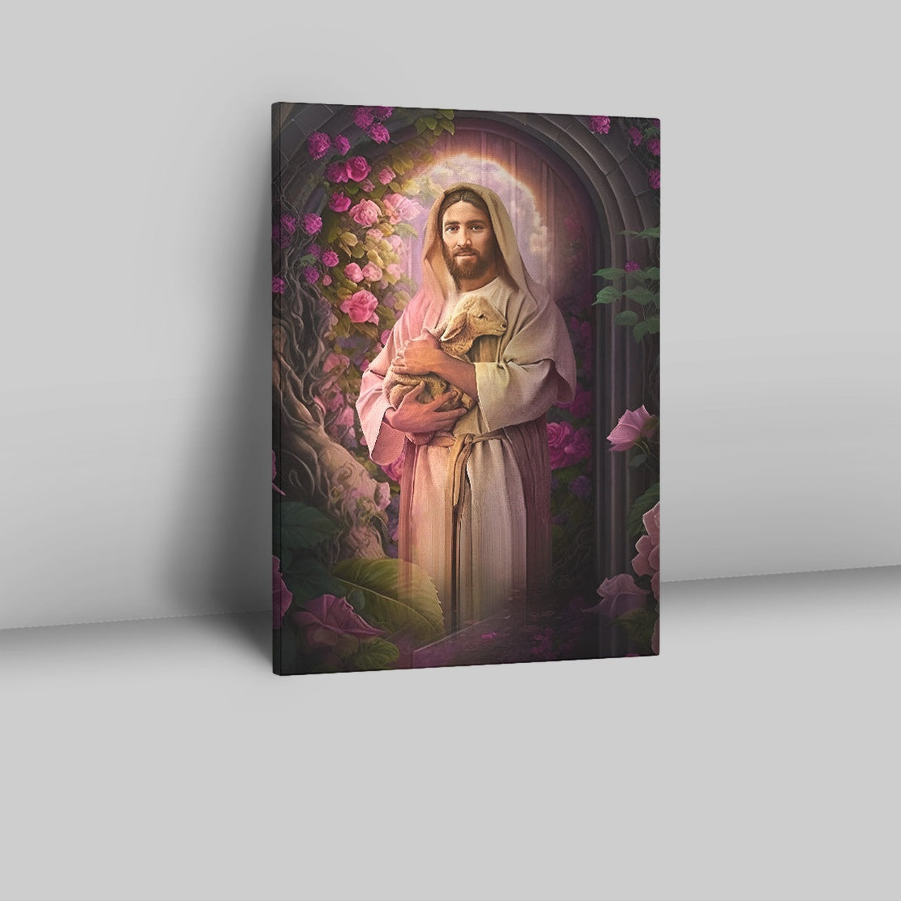 Jesus Holding A Lamb Canvas Pictures - Jesus Art Prints - Jesus Art - Christian Home Decor