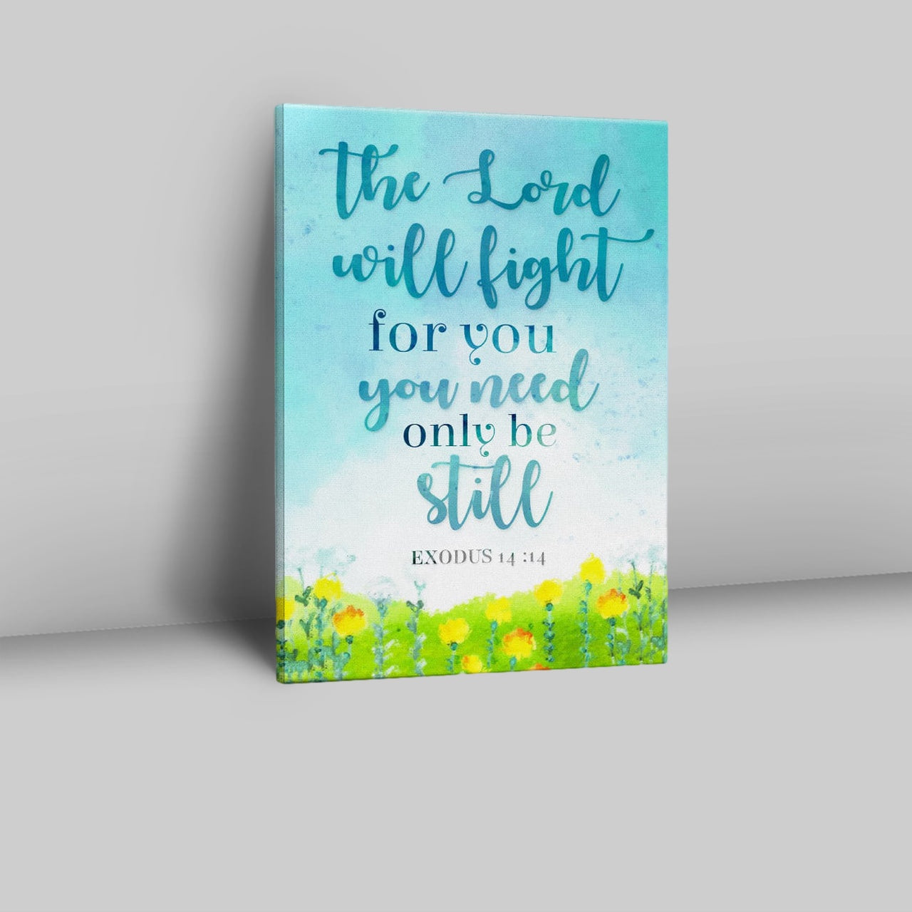 Exodus 1414 The Lord Will Fight For You Christian Canvas Prints - Bible Verse Wall Decor - Scripture Wall Art