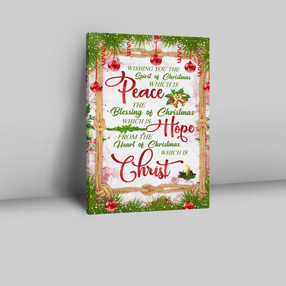 Christian Christmas Gifts Peace Hope Christ Christmas Canvas Prints - Bible Verse Wall Decor - Scripture Wall Art