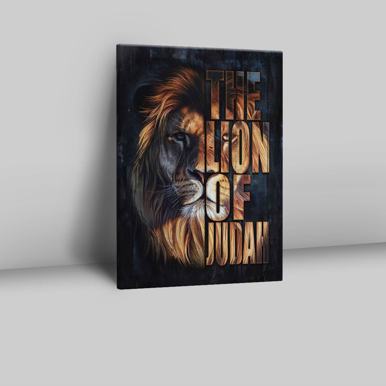 Christian The Lion Of Judah Picture Canvas Prints - Bible Verse Wall Decor - Scripture Wall Art