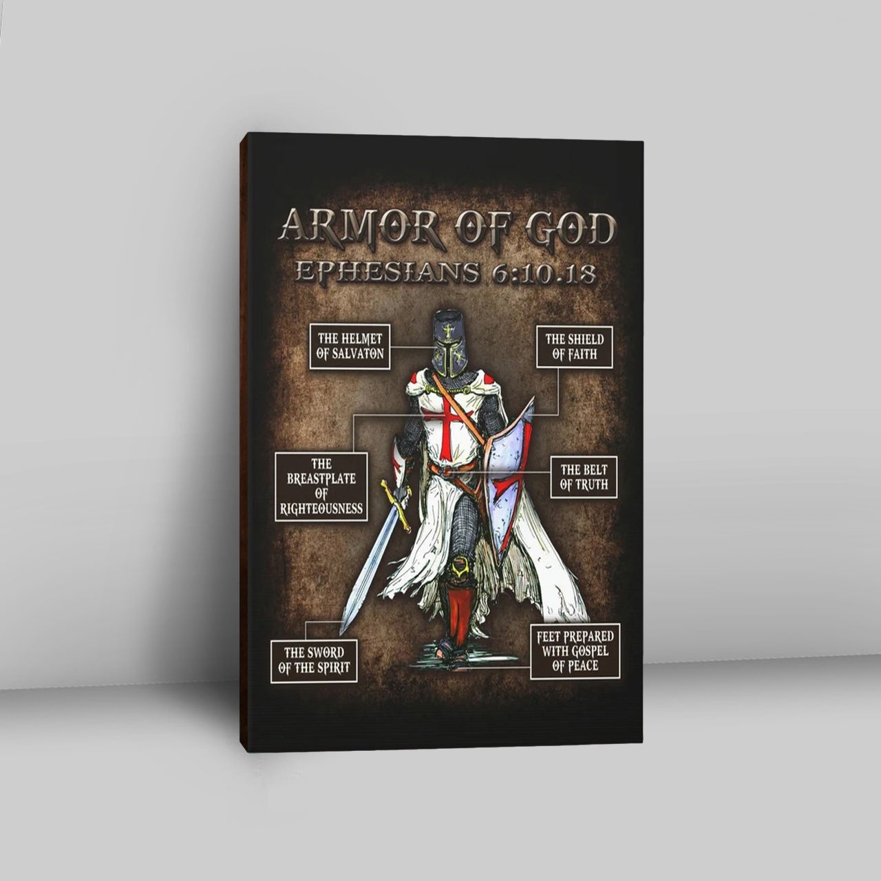 Armor Of God Canvas Wall Art - Christian Home Decor - Religious Art