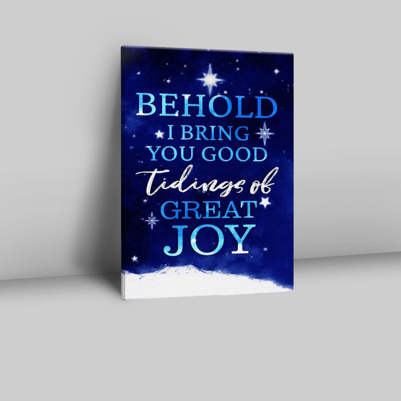 Behold I Bring You Good Tidings Of Great Joy Christmas Canvas Prints - Bible Verse Wall Decor - Scripture Wall Art