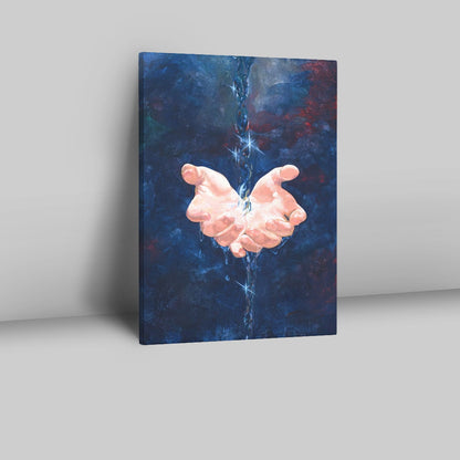 Jesus Hand Living Water Canvas Pictures - Jesus Art Prints - Jesus Art - Christian Home Decor