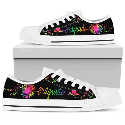 3Rd Grade Dandelion Art Color Shoes, Teacher Shoes, Low Top Sneakers