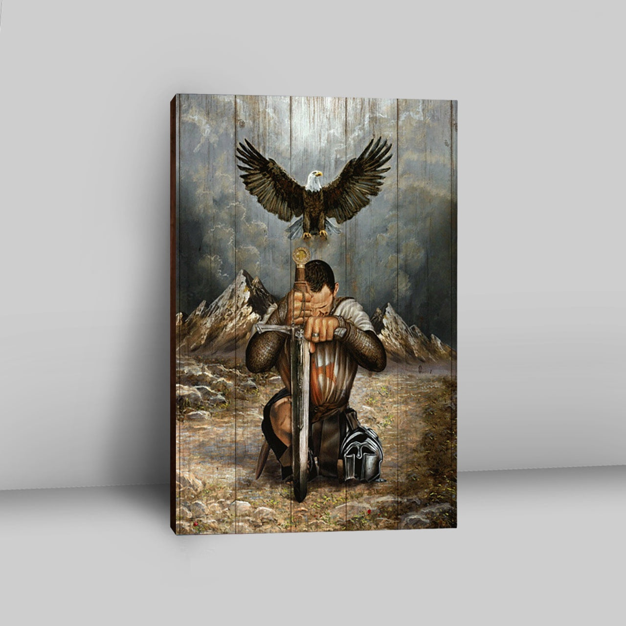 Bald Eagle Warrior Of Christ Canvas Wall Art - Christian Canvas Prints - Bible Verse Canvas Art