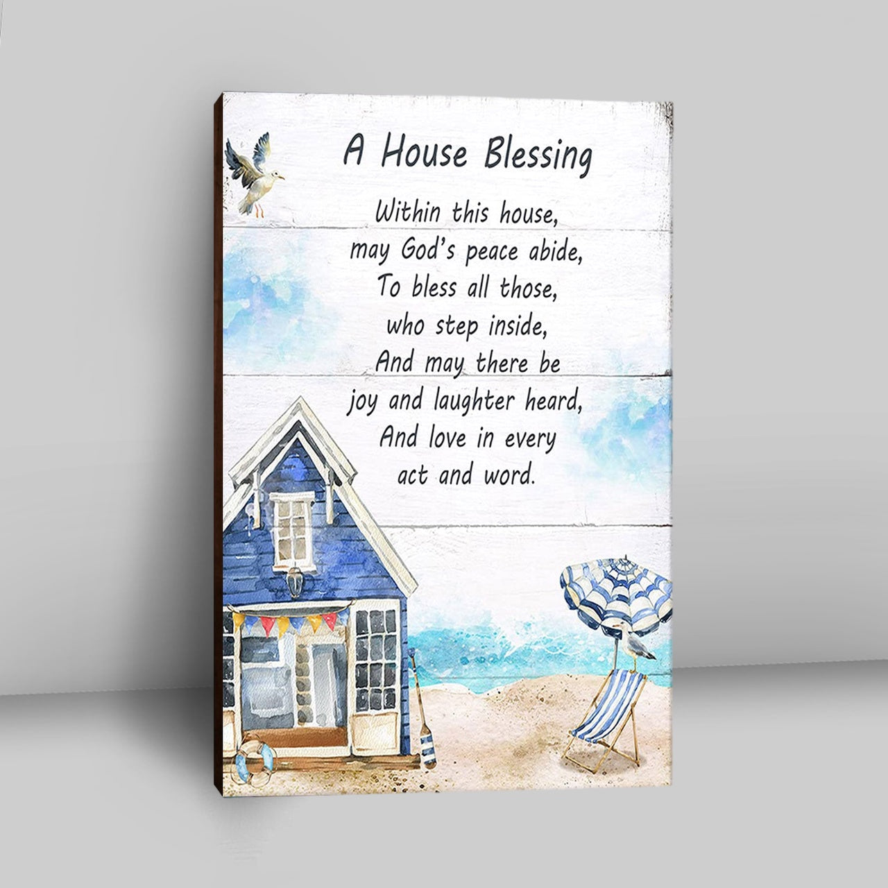 A House Blessing Canvas Prints - God Bless This House Wall Decor - Christian Canvas Wall Art Decor