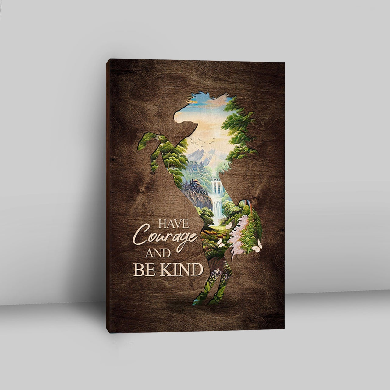 Cave Green Forest - Have Courage And Be Kind Canvas Wall Art - Christian Canvas Prints - Bible Verse Canvas Art