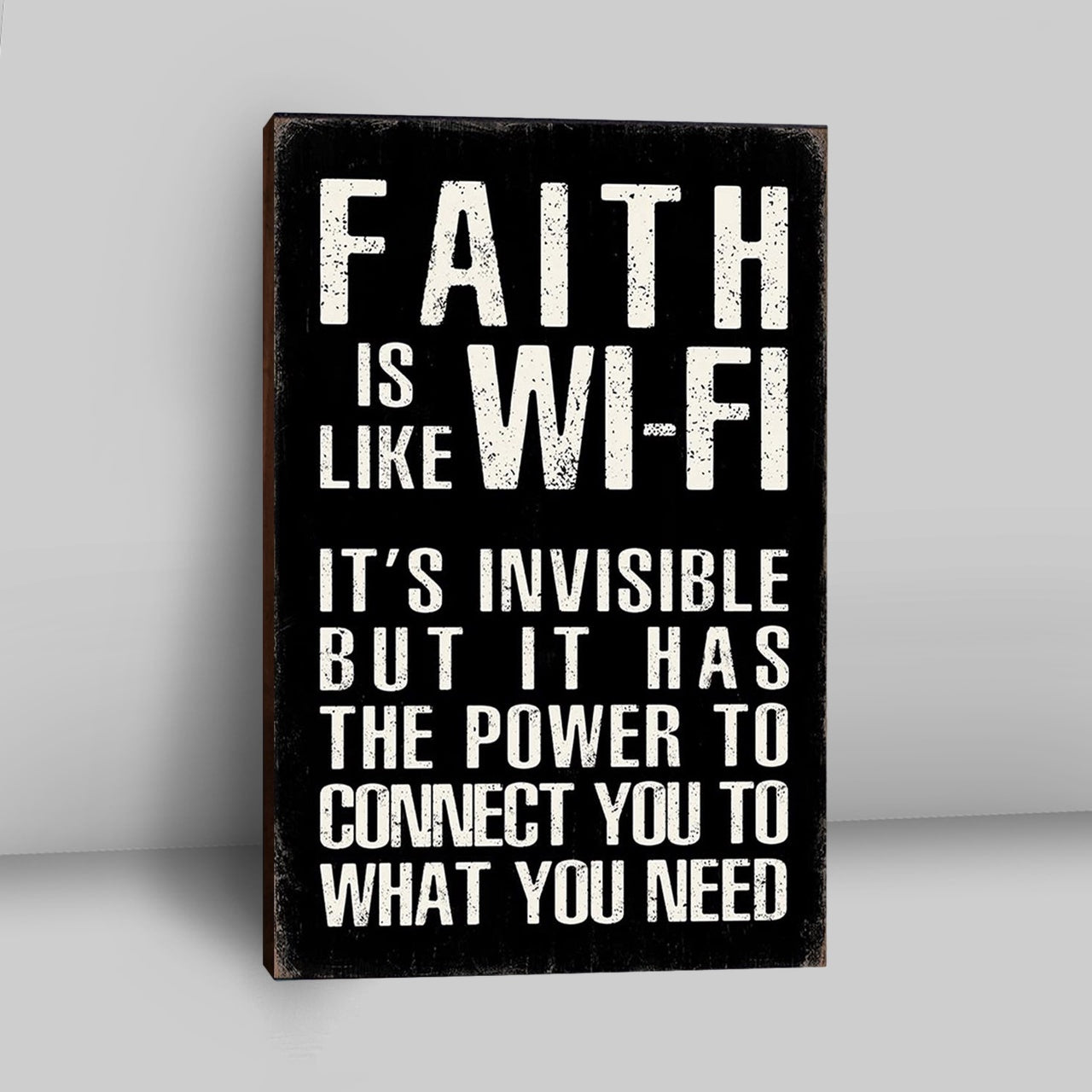 Faith Is Like Wifi Canvas Wall Art - Christian Canvas Wall Art Decor