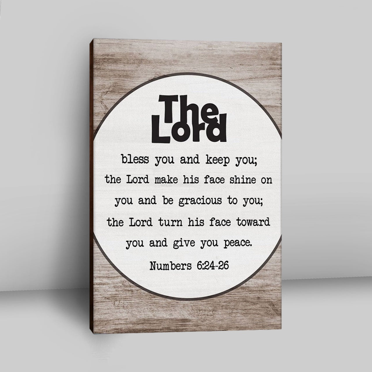 Numbers 624-26 The Lord Bless You And Keep You Rustic Farmhouse Canvas Wall Art - Christian Canvas Prints - Religious Wall Decor