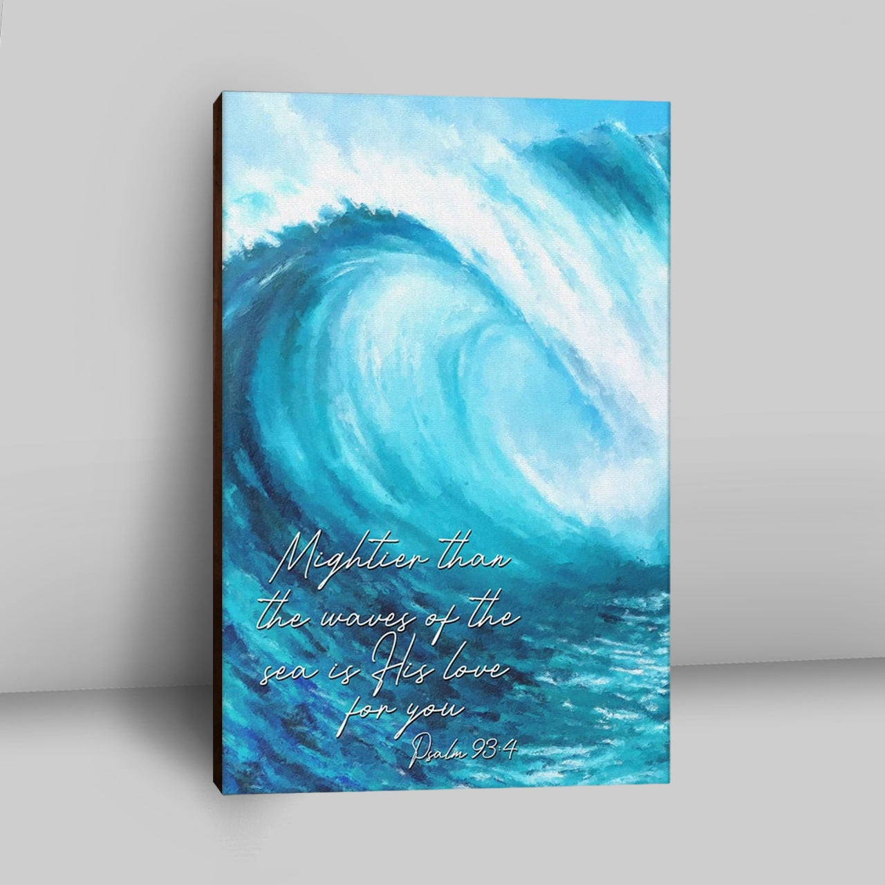 Mightier Than The Waves Of The Sea Canvas Wall Art - Christian Canvas Prints - Religious Wall Decor