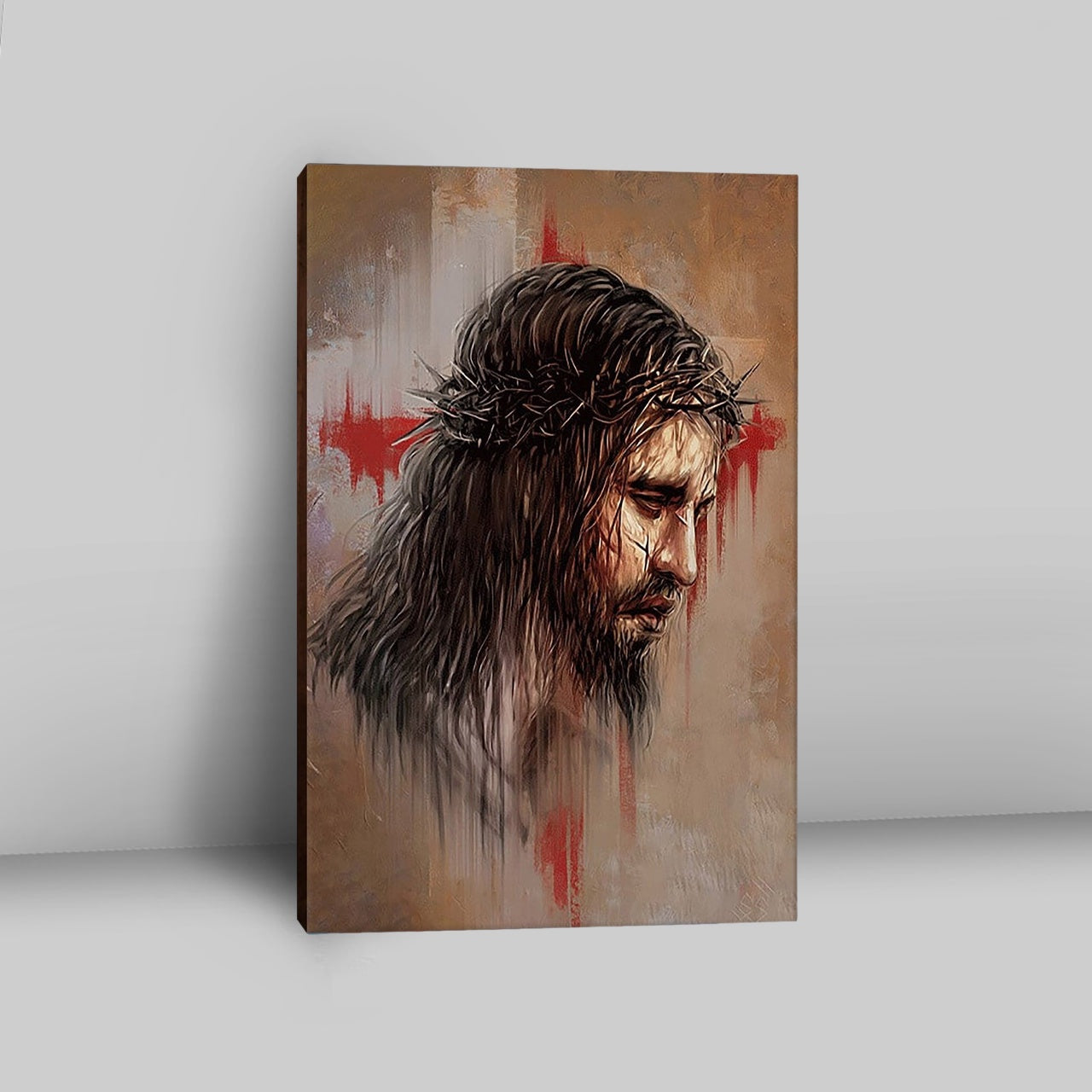 Jesus Paid It All Thorn Of Crown Canvas Art - Christian Art - Bible Verse Wall Art - Religious Home Decor