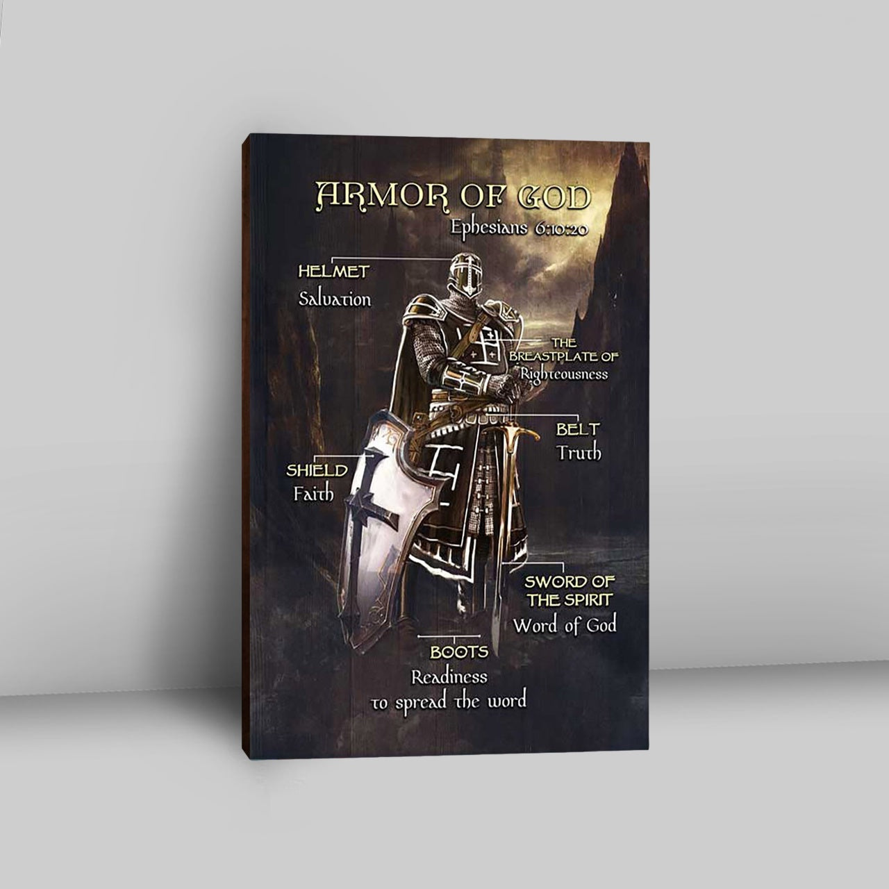 God Commander Armor Of God The Knight Of God Warrior Painting - Under The Command Of ...