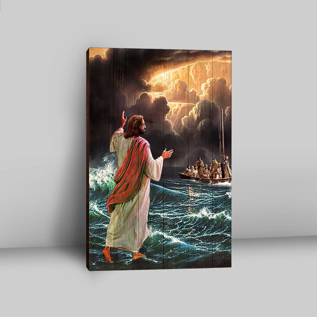 Jesus Walking On Water Wall Art Canvas - Jesus Portrait Canvas Prints - Christian Wall Art