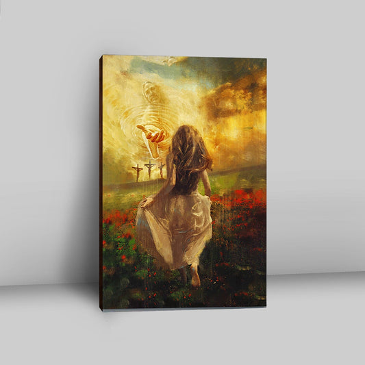 Into God Arms Run To The World Canvas Wall Art - Christian Canvas Prints - Bible Verse Canvas Art