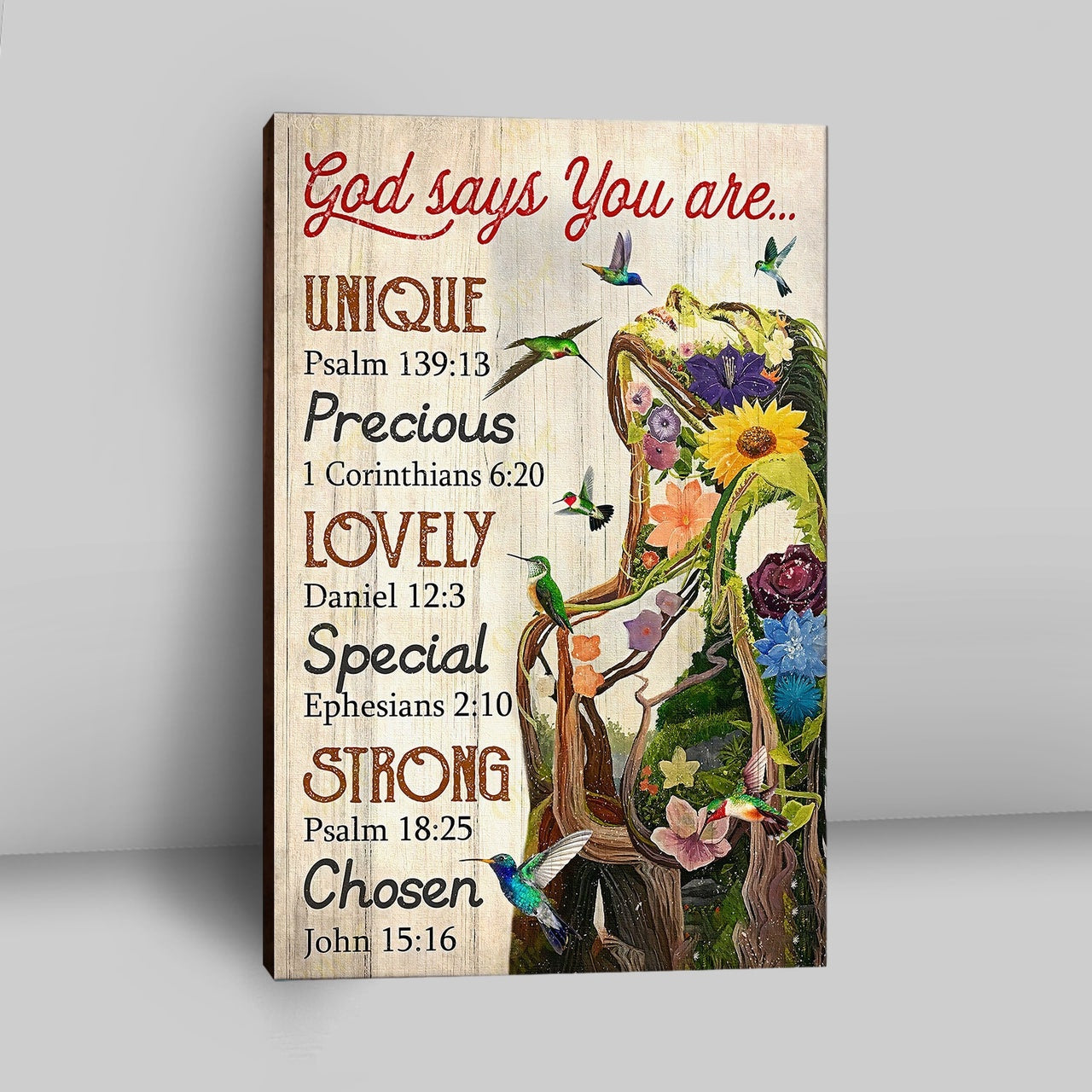 God Say You Are Natural Woman Canvas Wall Art - Christian Wall Canvas - Religious Canvas Prints