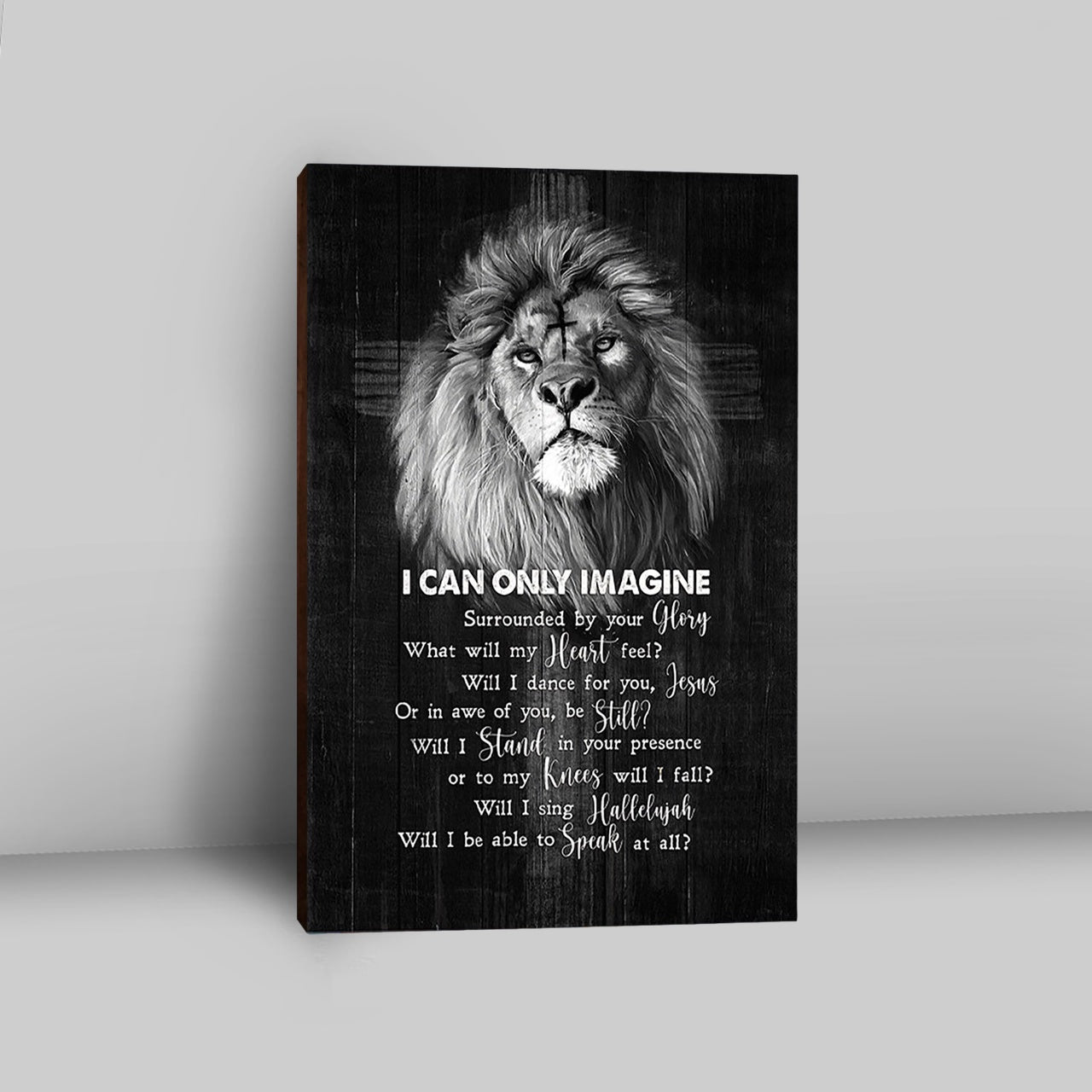 I Can Only Imagine Lion Of Judah Canvas Art - Bible Verse Wall Art - Christian Inspirational Wall Decor