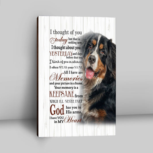 Mountain Dog I Thought Of You Today Canvas Wall Art - Christian Wall Canvas - Religious Canvas Prints