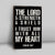 Psalm 28 7 - The Lord Is Strength & Shield Canvas Wall Art - I Trust Him With All My Heart - Christian Canvas Wall Art Decor