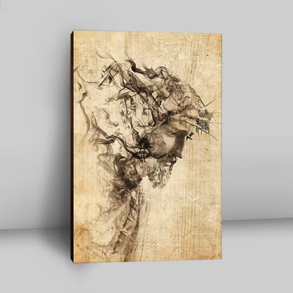 Drawing Jesus Christ Canvas Wall Art - Jesus Canvas Pictures - Christian Canvas Wall Art