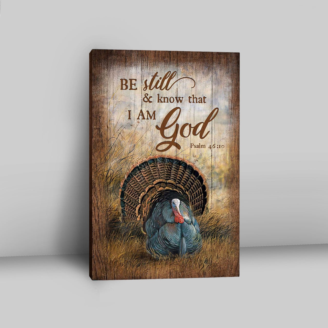 Be Still And Know That I Am God Turkey Rice Field Canvas Art - Christian Art - Bible Verse Wall Art - Religious Home Decor